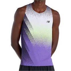 Race day ultra light printed singlet camiseta entrenamiento tirantes hombre Morado (S)