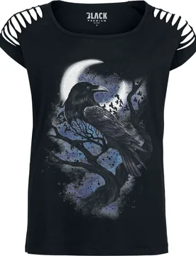 T-Shirt - L - für Damen - Größe L - schwarz - Frauen - female - Black Premium by EMP - FashionsVida