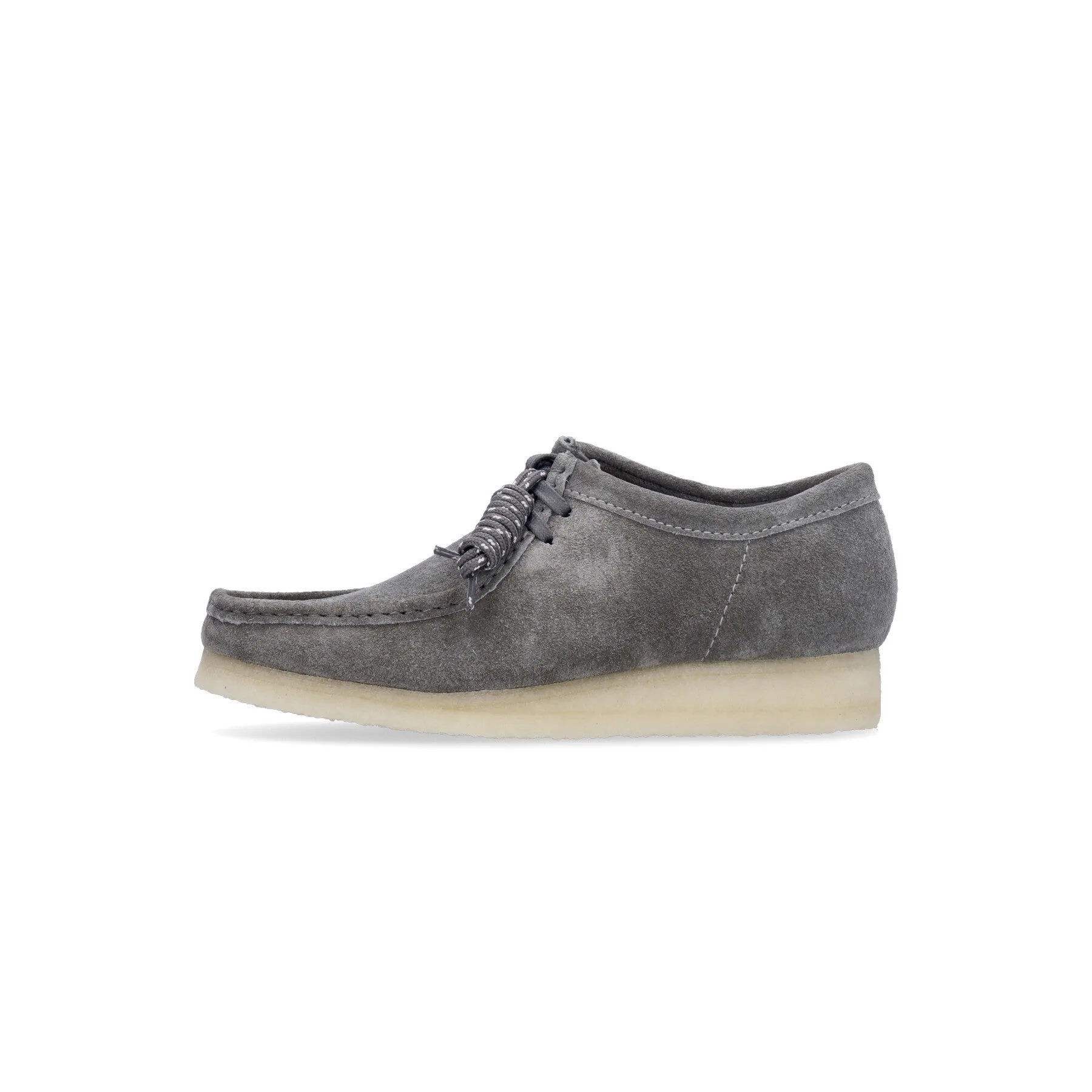 Scarpa Lifestyle Uomo Wallabee Grey Suede - Clarks - FashionsVida