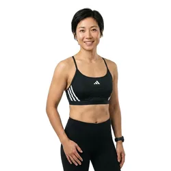 Soutien-gorge De Sport à Faible Impact Aeroreact 3 Stripes Black / White M