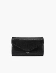 Faux Leather Embellished Clutch Bag Black female