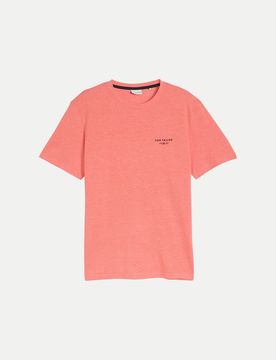 T-Shirt mit Logoprint Rosa L