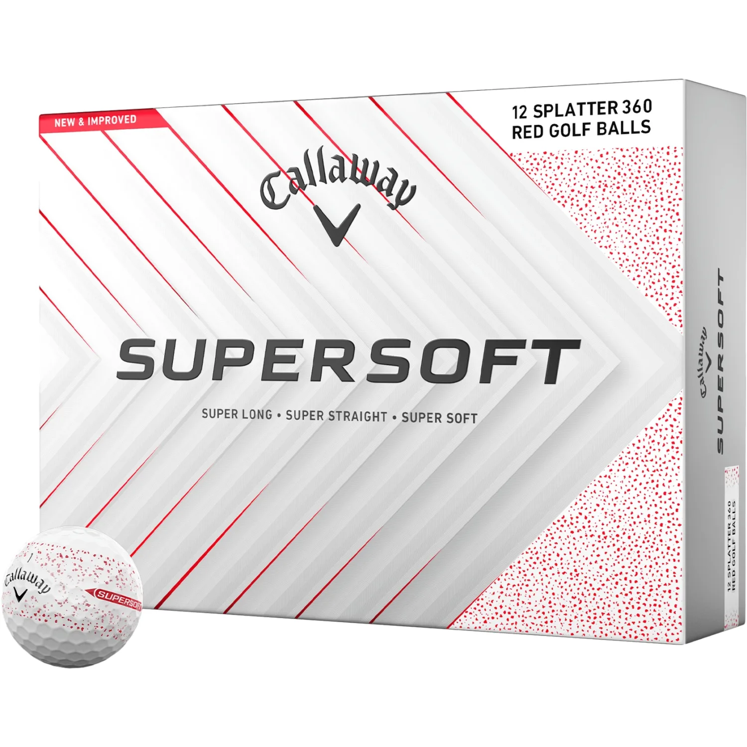 Golfbälle Supersoft Splatter 360 - 12er Pack , rot - Callaway - FashionsVida