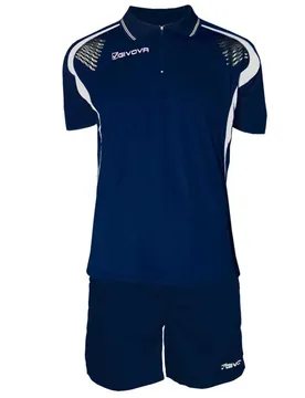Ensemble à Manches Courtes Easy Blue / White 2XL