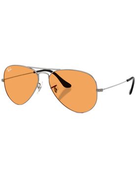 Sonnenbrille Aviator Large Metal Gunmetal Grau