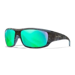 Omega Polarized Sunglasses Green Mirror / Amber / Kryptek Neptune One Size Men,Women