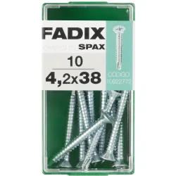 Tornillo Roscachapa Cabeza Plana Ø4,2 x 38 mm - Caja 10 Uds