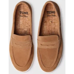 Mocasines de hombre de serraje en tonos lisos