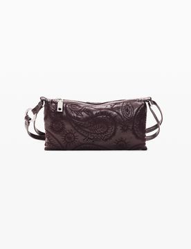Monedero Bandolera Paisley, Mujer, Poliuretano, Rojo, U