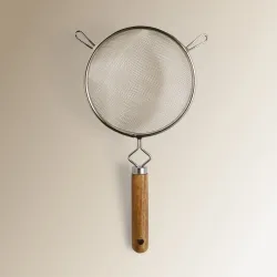 Colador con mango de madera de acacia
