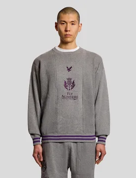 Men's Engineered Stripe Jumper in Mid Grey Marl - Lyle & Scott - FashionsVida
