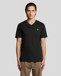 Men's Cotton V-Neck T-Shirt in Black