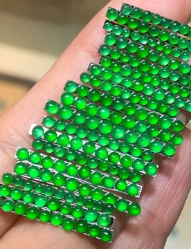 Natural A jadeite full of green top bead ring surface, various inlays and manicures embellished with Guatemalan jadeite - Aliexpress - FashionsVida