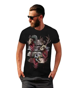 Beast Animal Gothic Design Graphic Printed T-Shirt 100% Cotton O-Neck Short Sleeve Summer Casual Mens T-shirt Streetwear - Aliexpress - FashionsVida