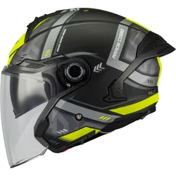 Casco Moto Jet COSMO SV ARROW B3 Giallo Grigio Ne taglia S