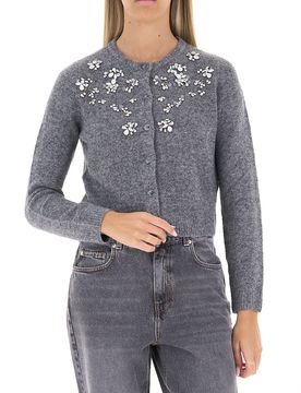Cardigan con strass GRIGIO XL