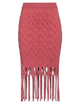 Midi-Rock Damen Ziegelrot L,M,S Damen