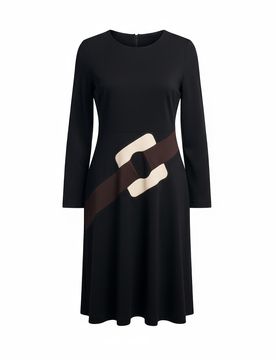 Vestiti casual donna - rotterdam abito m/l intarsio cinura p. milano - n.d