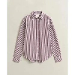Camisa de mujer de manga larga con rayas y logo