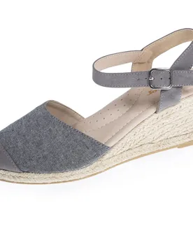 Espadrilles fermées talon corde Grise gris 39 - Isotoner - FashionsVida