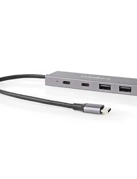 Hub Usb Uhubu3450at Usb-c 3.2 Gen 2 M-2x Usb-a/2x Usb-c F 4 Ports Alimenté Par Usb 10 Gbps Grey One Size unisex