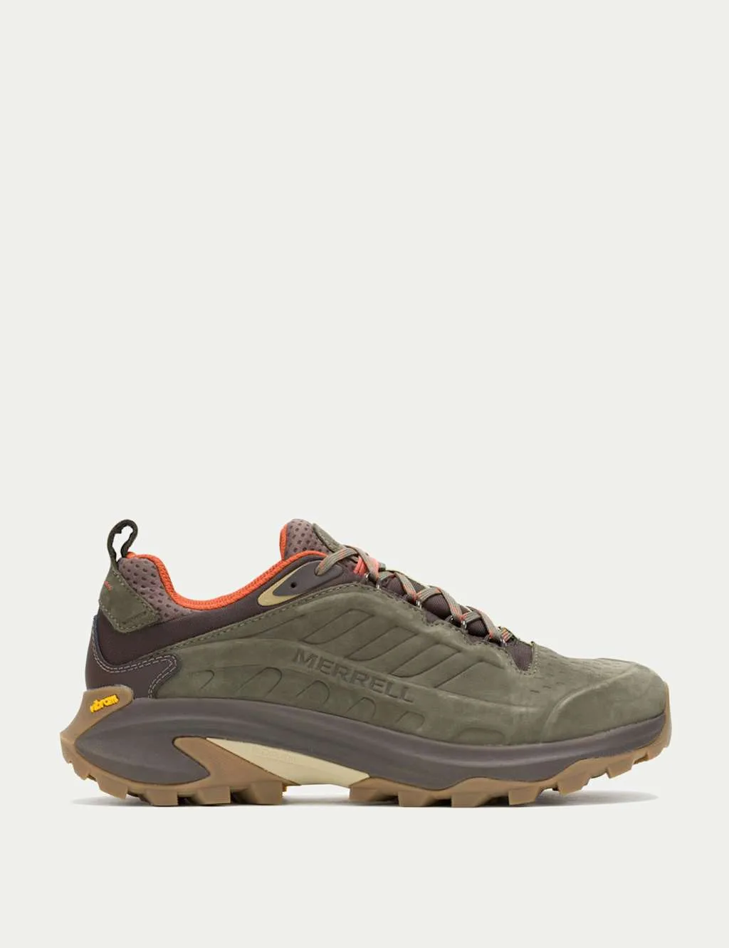 Moab Speed 2 Leather Walking Shoes Olive male - Merrell - FashionsVida
