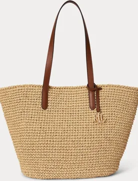Bolso tote Lainey grande de rafia - Lauren Ralph Lauren - FashionsVida