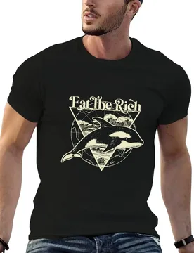 Funny Orca Whale Eat The Rich T-Shirt essential t shirt t shirts for man pack cotton t shirt man cotton T-shirt - Aliexpress - FashionsVida