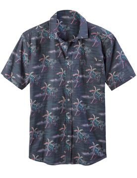BEACH TIME Camisa navy / gris