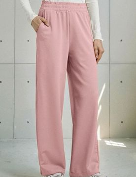 Pantaloni a gamba larga - rosa pastello