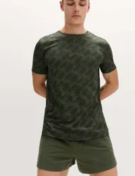 Elasticated Waist Stretch 3 Inch Sports Shorts Dark Khaki male