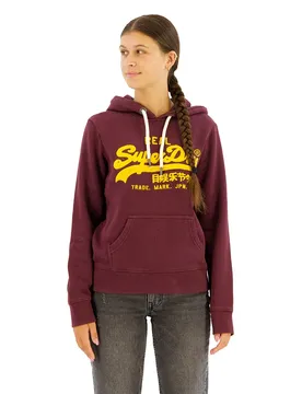 Sweat à Capuche Chenille Vl Graphic Track Burgundy Marl 2XS