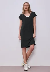 Knielanges Kleid aus Jersey female Grün