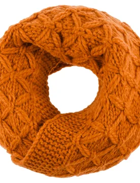 Annelie Loop Knit Scarf by - orange - Female - Size: One Size - Seeberger - FashionsVida