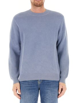 Maglione a costine AZZURRO POLVERE L