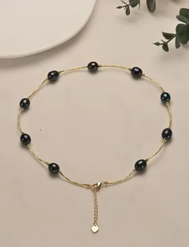 Hengsheng 100% Freshwater Pearl Necklaces for Women 4.5 Extend Chain Adjustable Black Color Pearl Necklaces 2025 New Arrivals - Aliexpress - FashionsVida