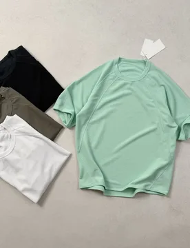 Japanese Style 26SS Three-dimensional Cutting Skin Friendly Breathable Sweat Wicking Quick Drying Waffle Grid Short Sleeved Tee - Aliexpress - FashionsVida