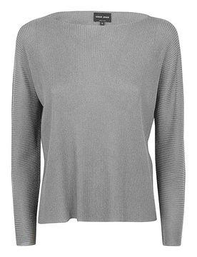 Maglione con scollo a barca a maniche lunghe