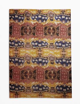 Foulard diseñado por Mr. Christian Lacroix, Poliester, Amarillo, U
