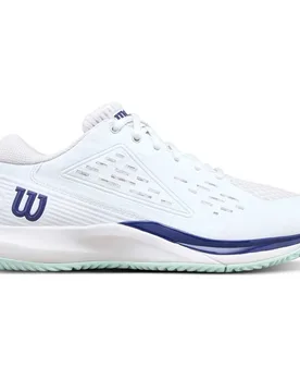 Rush Pro Ace Junior All Court Shoes White / Bay / Skipper Blue UK 6 - Wilson - FashionsVida