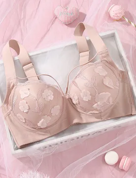 Pieza Sujetador con aros para mujer, sujetador cómodo y casual con tirantes anchos y soporte - Shein - FashionsVida