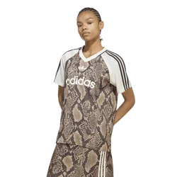Snake Print Satin Jersey Women T-Shirts - Beige - Size XL (20-22) - Satin - Beige - Size: Extra Large