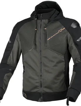Giubbotto Moto Brero Verde / Nero taglia 2XL - Macna - FashionsVida