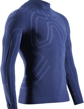 Thermo-T-Shirt mit langen ärmeln / Griff / ärmel Heatloop Shirt LS M Marine für Herren Größe M Navy blau