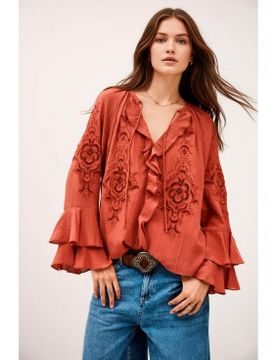 Para mujer. 1H25OMAR Blusa Omar (36), Casual, Viscosa