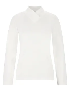 Stehkragen-Shirt mit V-Auschnitt 1 female - 46 - FashionsVida