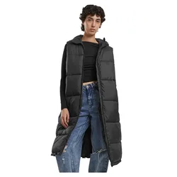 Gilet Long Hooded Puffer Black 2XL