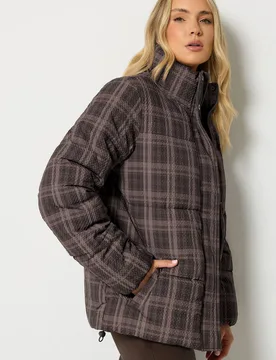 Women's Tall Crinkle Padded Coat in Brown Size: 20 - Brown - Size: 20 - Long tall sally - FashionsVida
