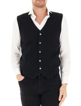GRAN SASSO Gilet in lana NERO 48