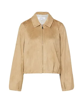 Chaqueta de efecto cuero camel 34 - Comma - FashionsVida